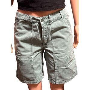 Pulp women's mid rise seafoam utility cargo Shorts size S